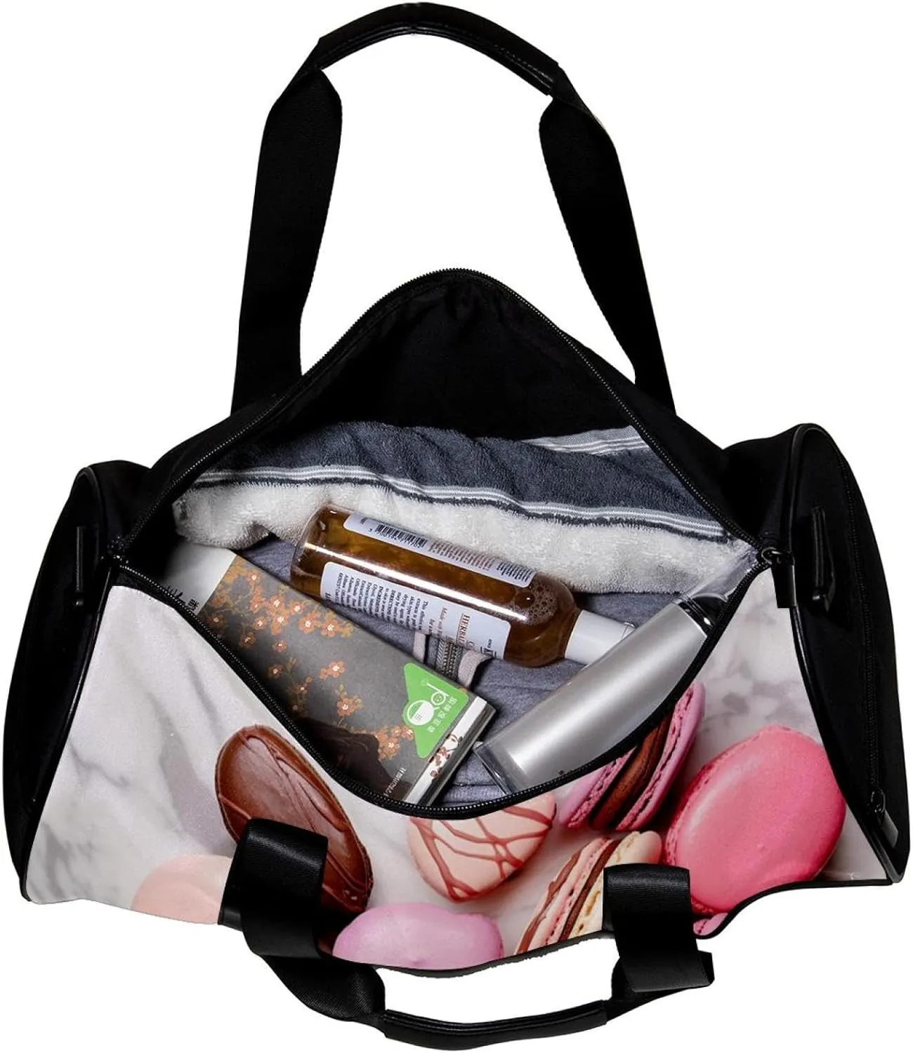 Gym Bags for Women,Duffle Bag for Travel,Dessert Cake and Marble,Gym Bag for Men