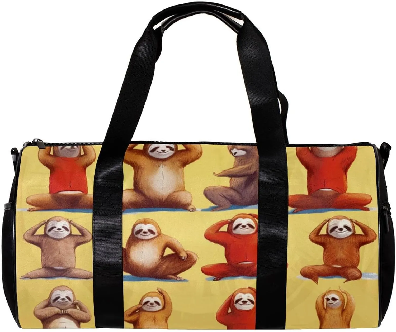 Gym Bags for Women,Duffle Bag for Travel,Exercise Funny Sloth Yoga,Gym Bag for Men