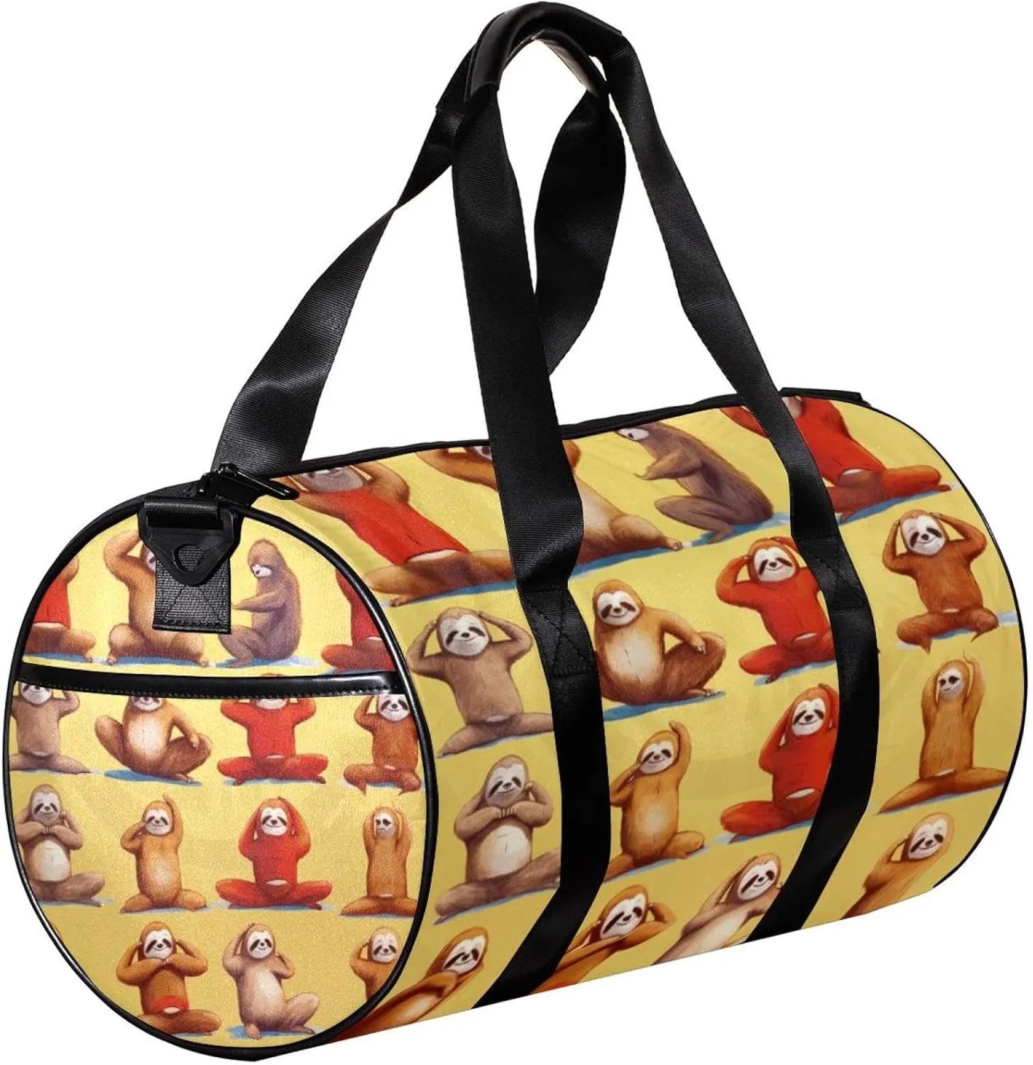 Gym Bags for Women,Duffle Bag for Travel,Exercise Funny Sloth Yoga,Gym Bag for Men
