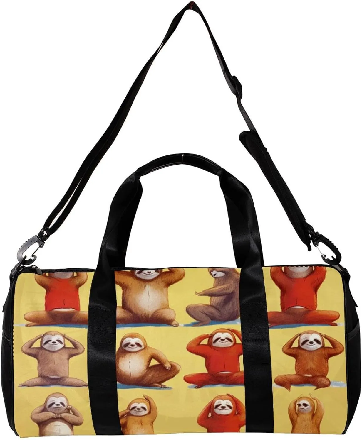 Gym Bags for Women,Duffle Bag for Travel,Exercise Funny Sloth Yoga,Gym Bag for Men