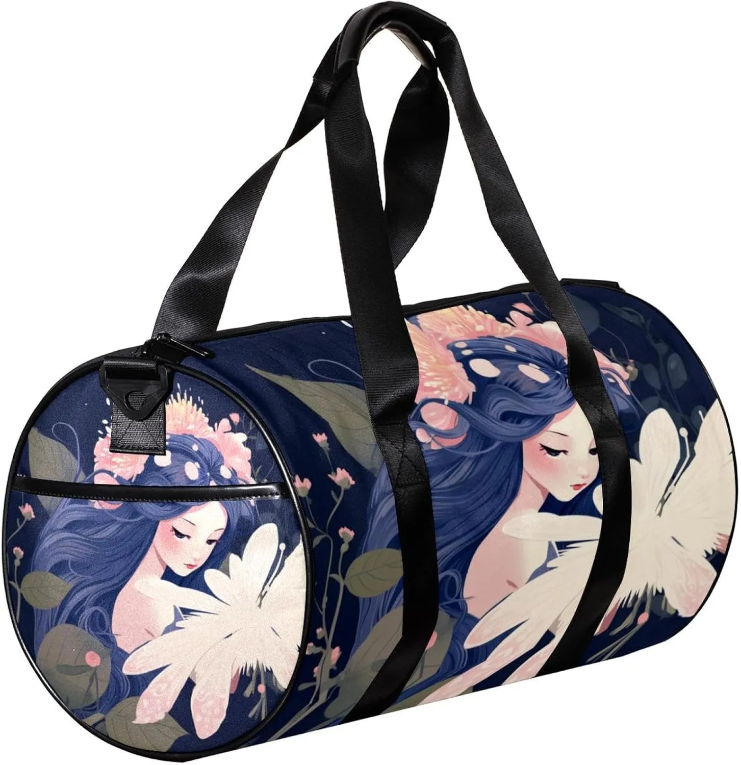Gym Bags for Women,Duffle Bag for Travel,Fantasy Flower Flower Girl,Gym Bag for Men