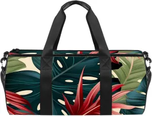 Gym Bags for Women,Duffle Bag for Travel,Tropical Levaes,Gym Bag for Men