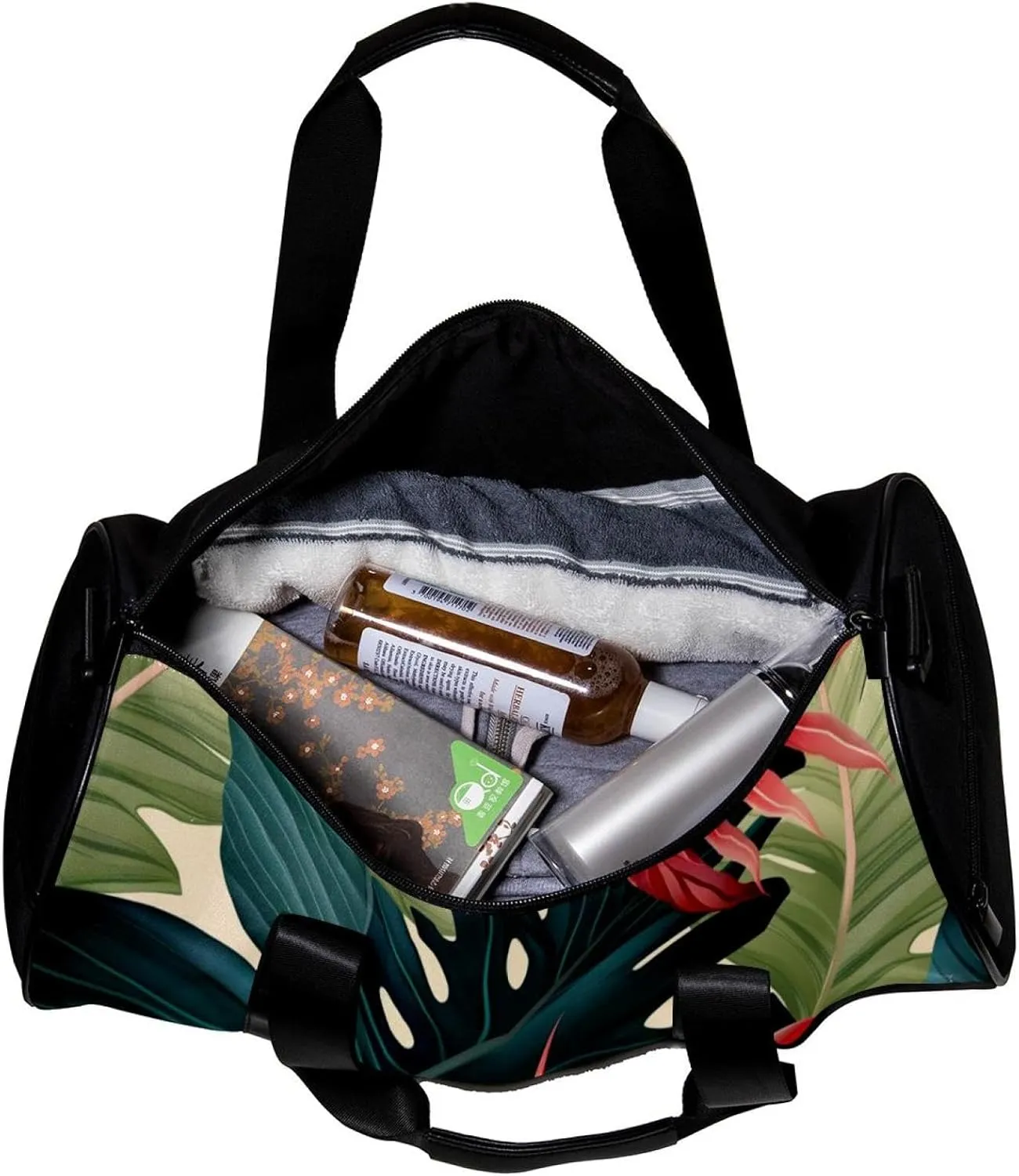 Gym Bags for Women,Duffle Bag for Travel,Tropical Levaes,Gym Bag for Men