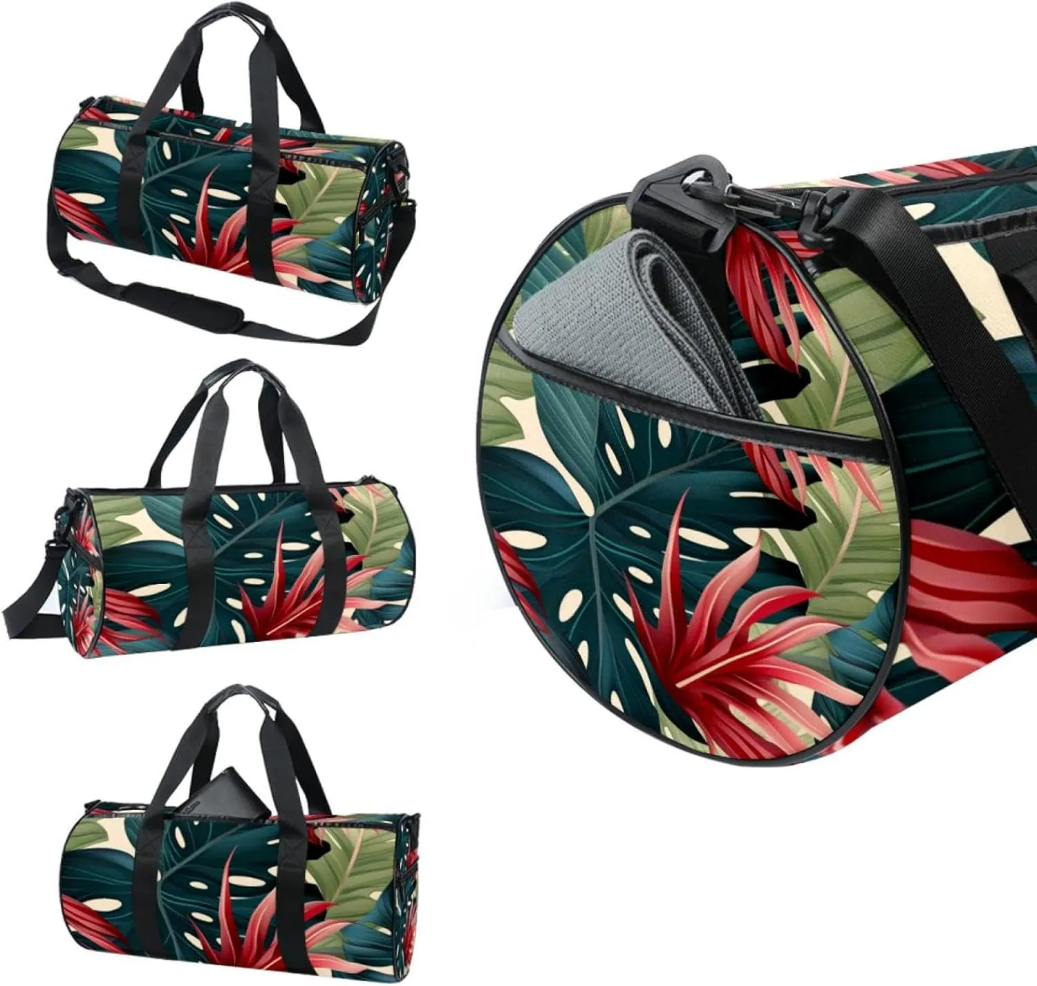Gym Bags for Women,Duffle Bag for Travel,Tropical Levaes,Gym Bag for Men