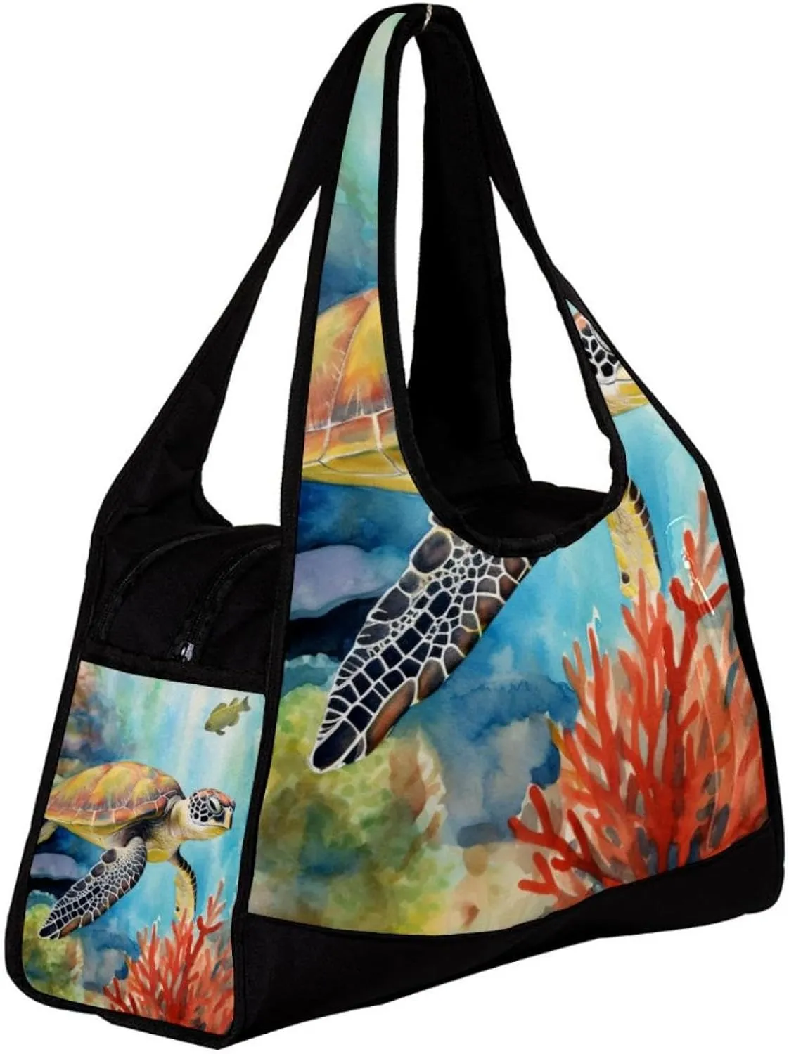Gym Bags for Women,Duffle Bag for Travel,Underwater Animal Sea Turtle,Gym Bag for Men