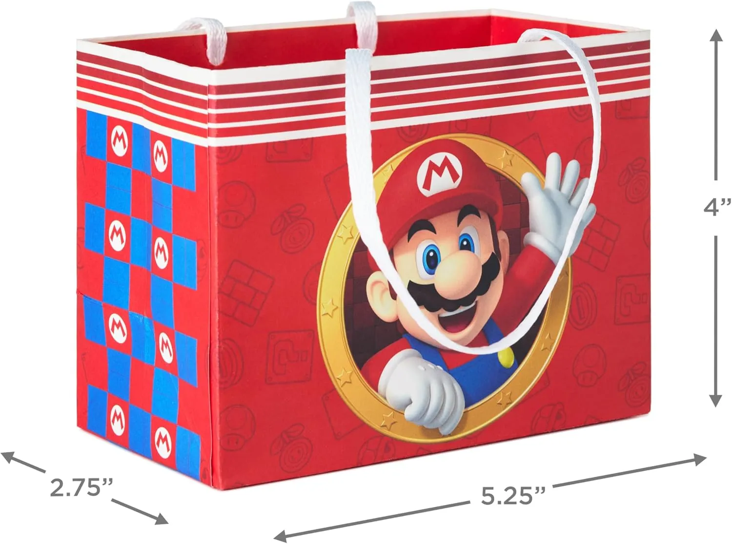 Hallmark Nintendo 4" Mini Gift Bags (Mario, Luigi, Princess, Bowser) for Party Favors, Gift Cards, Classroom Treats