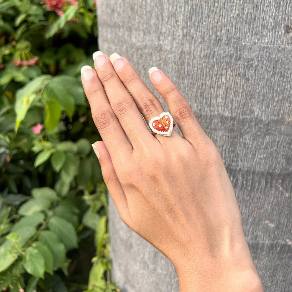 Hand Emroidered Beaded Rings