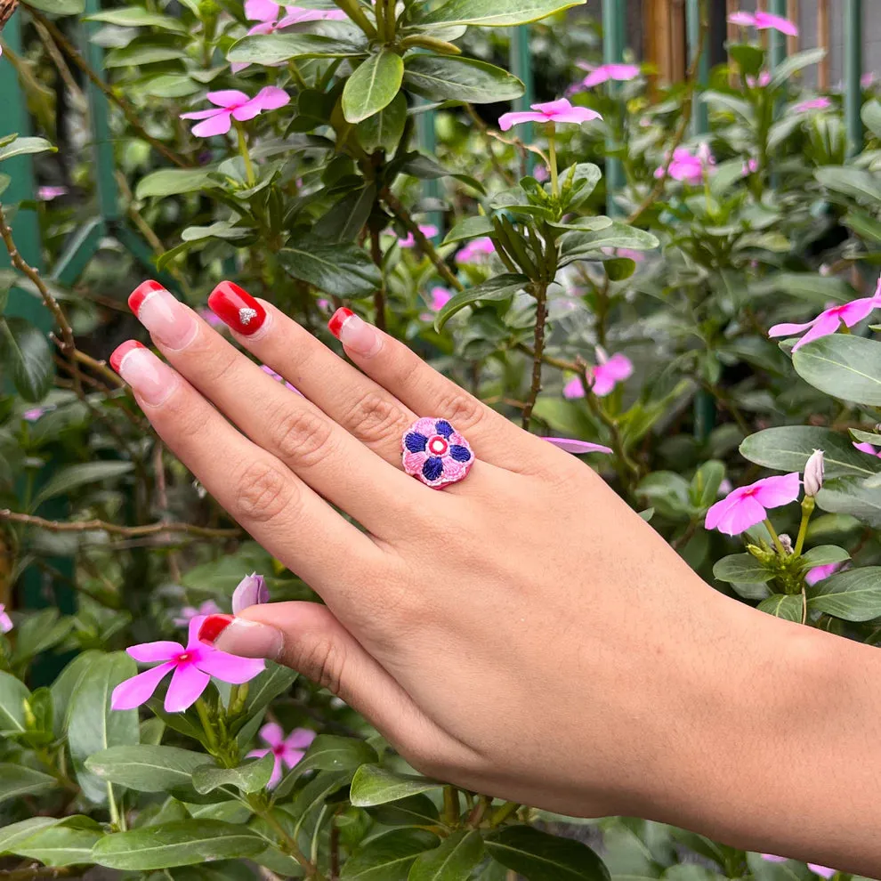 Hand Emroidered Beaded Rings