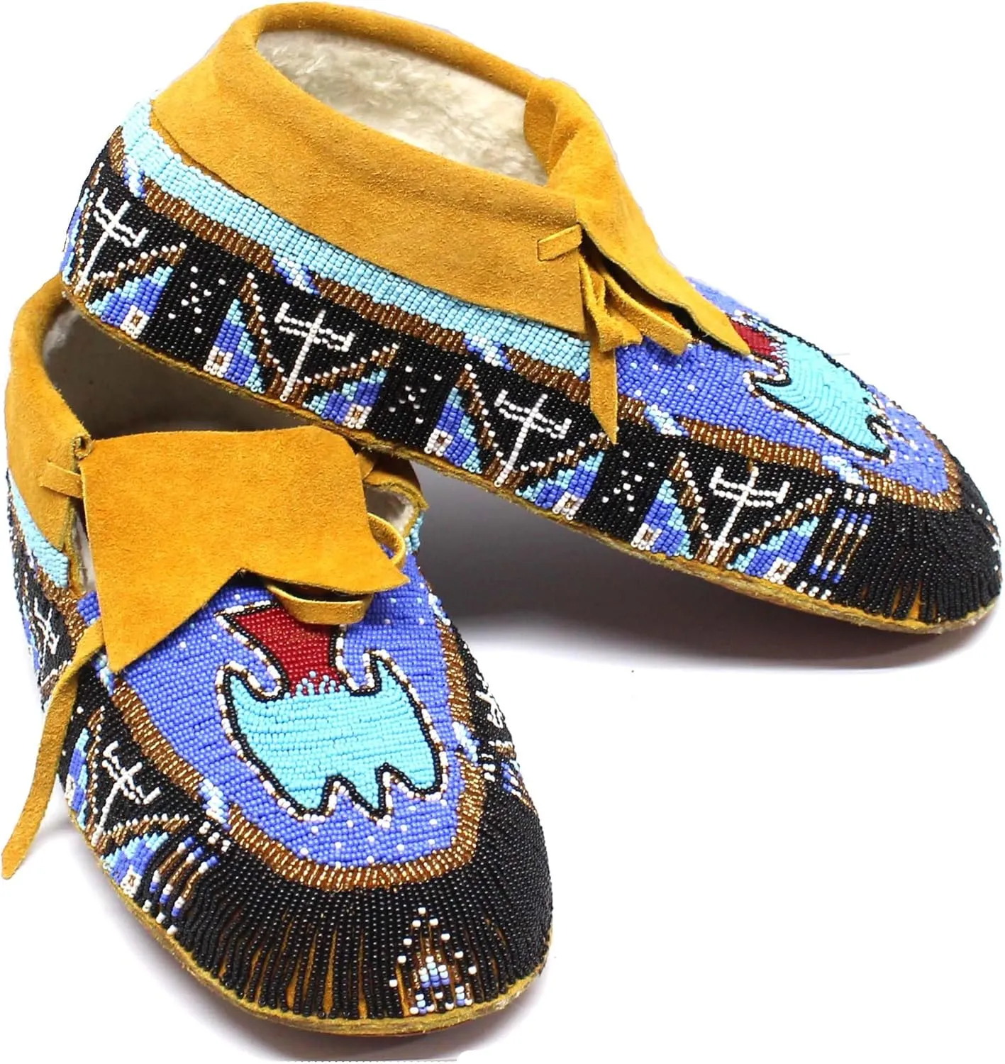Handmade Beaded Moccasin, Inspired by Native American Style Handicraft Beaded Women Leather Moccasin, Driving Mocs - Comfortable and Stylish Shoes.