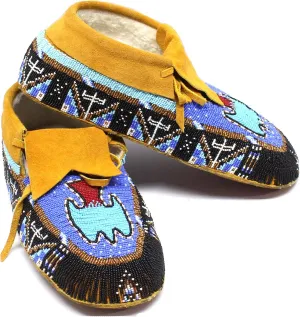 Handmade Beaded Moccasin, Inspired by Native American Style Handicraft Beaded Women Leather Moccasin, Driving Mocs - Comfortable and Stylish Shoes.
