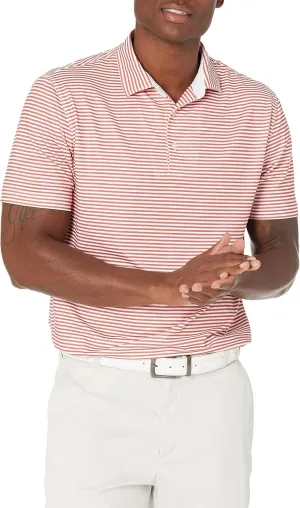 Hickey Freeman Men's Mini Stripe Air Pique Golf Polo