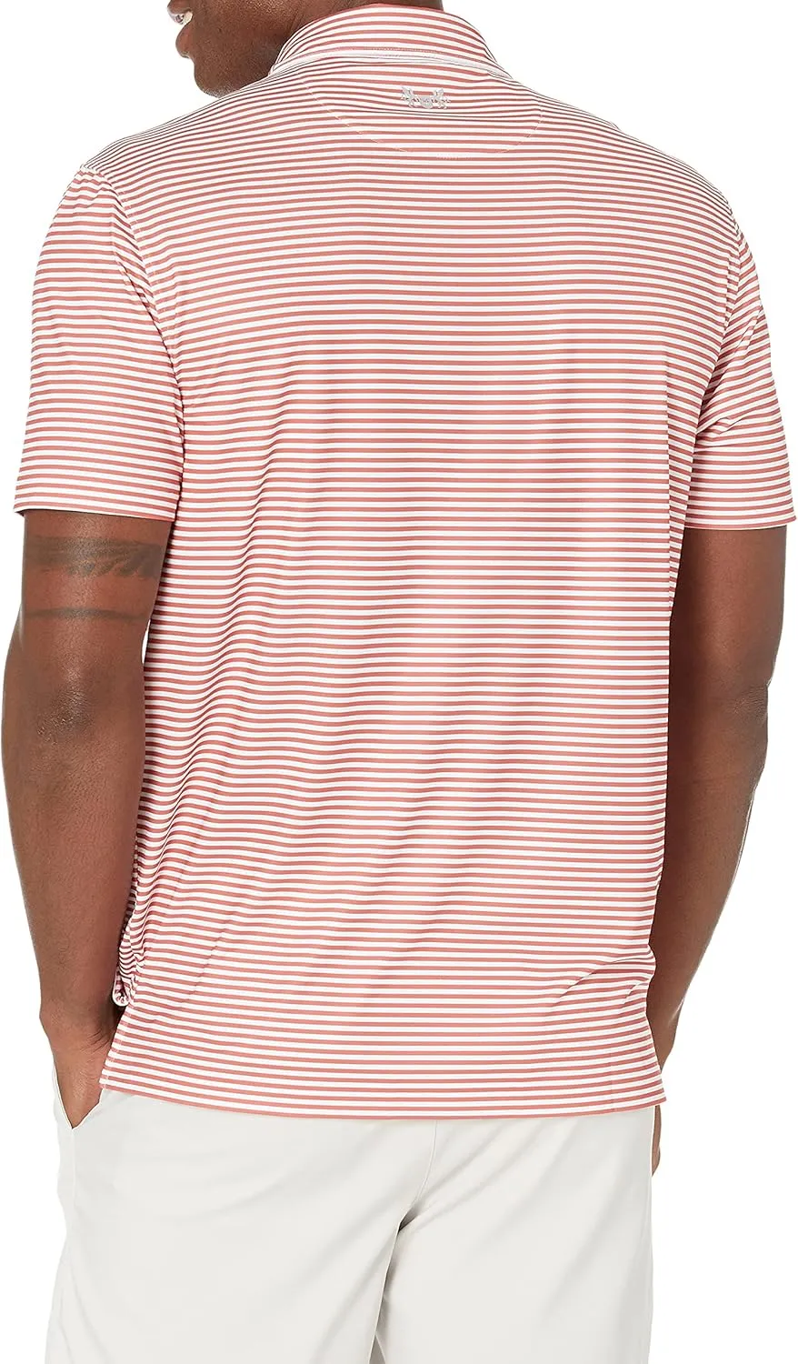 Hickey Freeman Men's Mini Stripe Air Pique Golf Polo