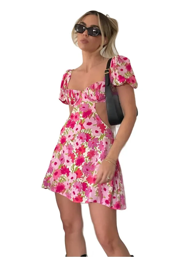Hollow Out Boho Mini  Dress