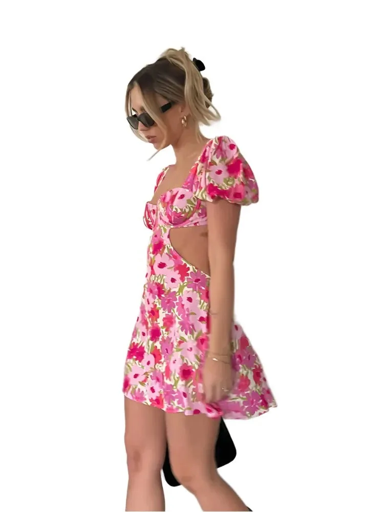 Hollow Out Boho Mini  Dress