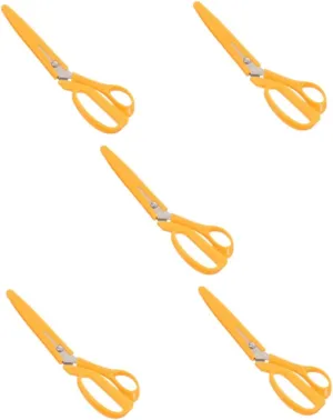 HOMSFOU 5pcs Sewing Scissors Small Metal Scissors for Cutting Fabric Paper for Tailoring Quilting Craft