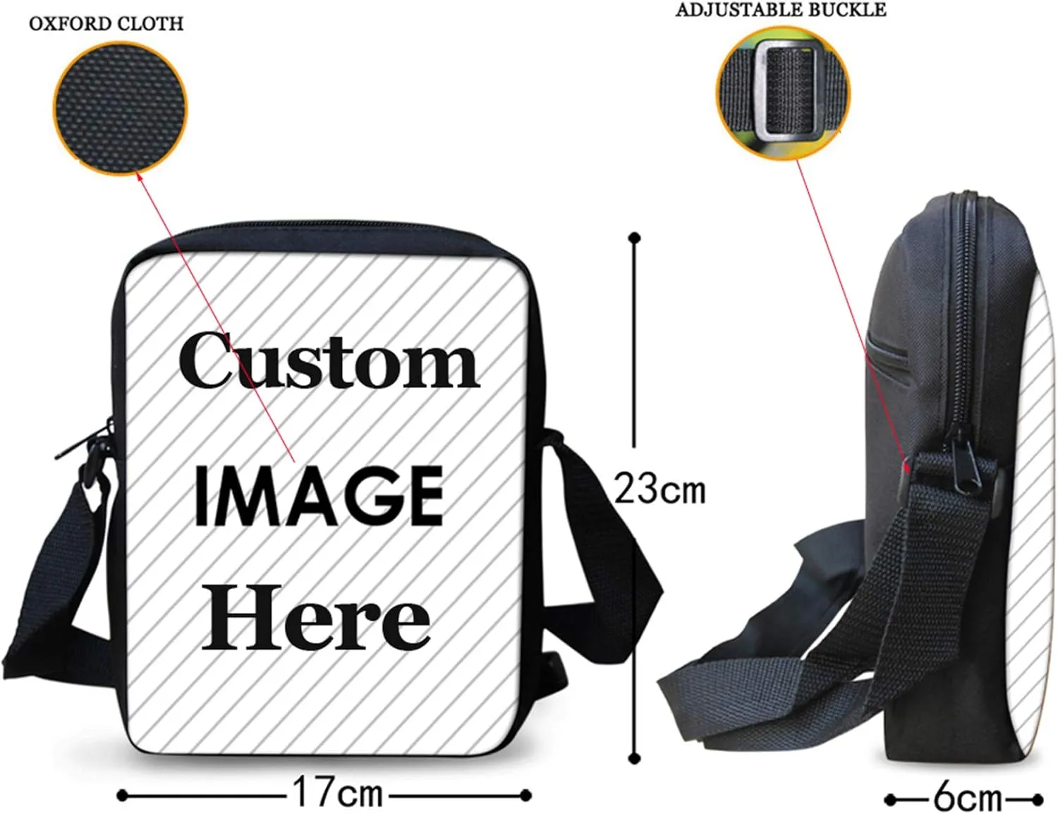 HUGS IDEA Moon Mushroom Shoulder Bag for Women Crossbody Bag Mini Handbag Messenger Bag Mobile Phone Bag Pouch Sprots Gym Purse Small Pocket
