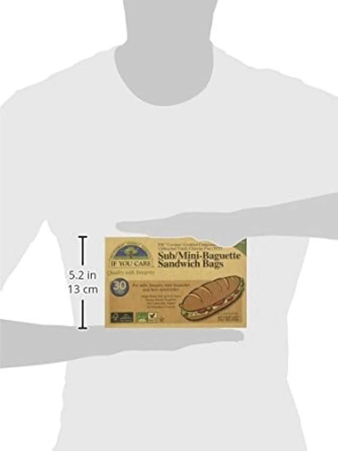 If You Care Sandwich Bags for Subs, Mini Baguettes, Hoagie â€“ 12 Pack of 30 CT Boxes - Unbleached, Chlorine Free, Greaseproof, Compostable, Biodegradable, Large Paper Baggies