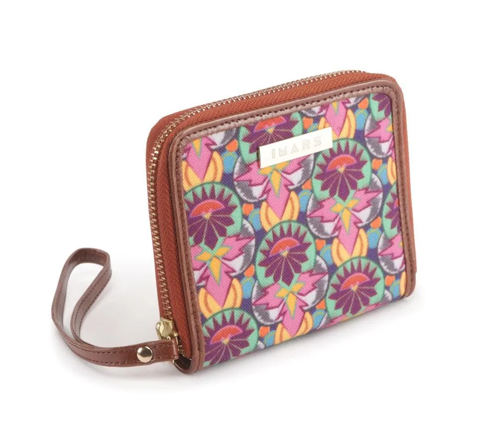 IMARS Urban Tribe Print Mini Wallet Tan