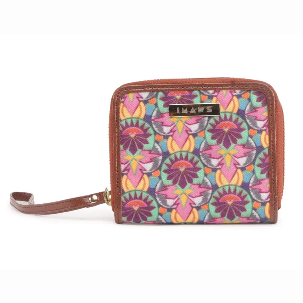 IMARS Urban Tribe Print Mini Wallet Tan