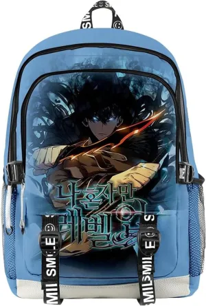 ISaikoy Anime Solo Leveling Backpack Daypack Laptop Bag 3D Printing School Bag Bookbag 6