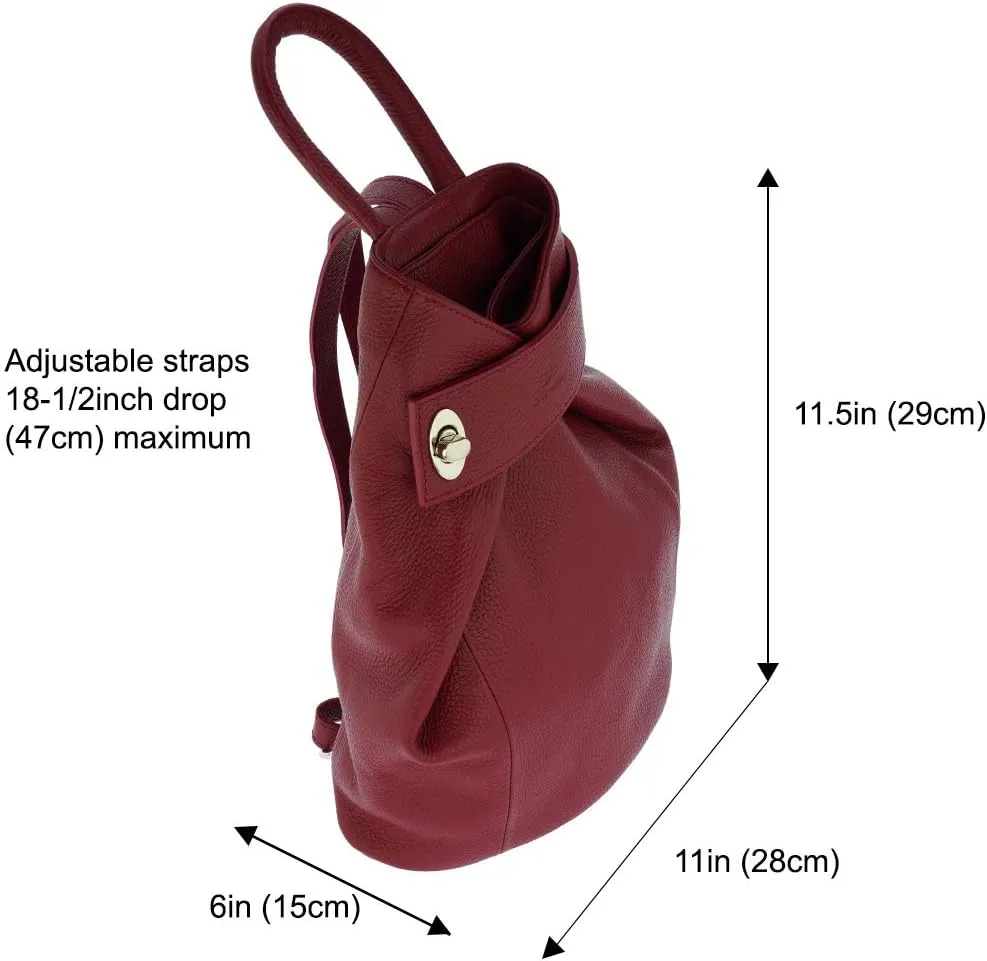 Italian Genuine Leather Ostrich Pattern Top Dual Handles Tote Shoulder Bag Backpack Handbag For Women