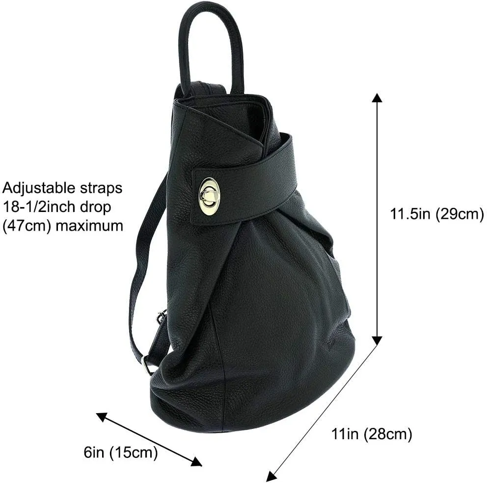 Italian Genuine Leather Ostrich Pattern Top Dual Handles Tote Shoulder Bag Backpack Handbag For Women