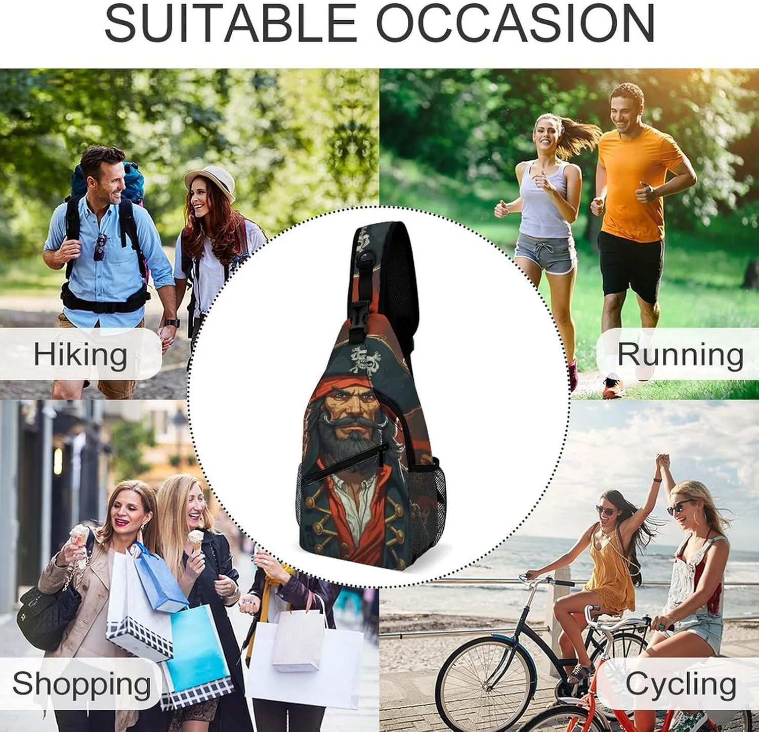 Italy-Tuscan Crossbody Sling Bag, Travel Backpack, Hiking Sling Bags, Chest Bag, Shoulder Bags, Daypack