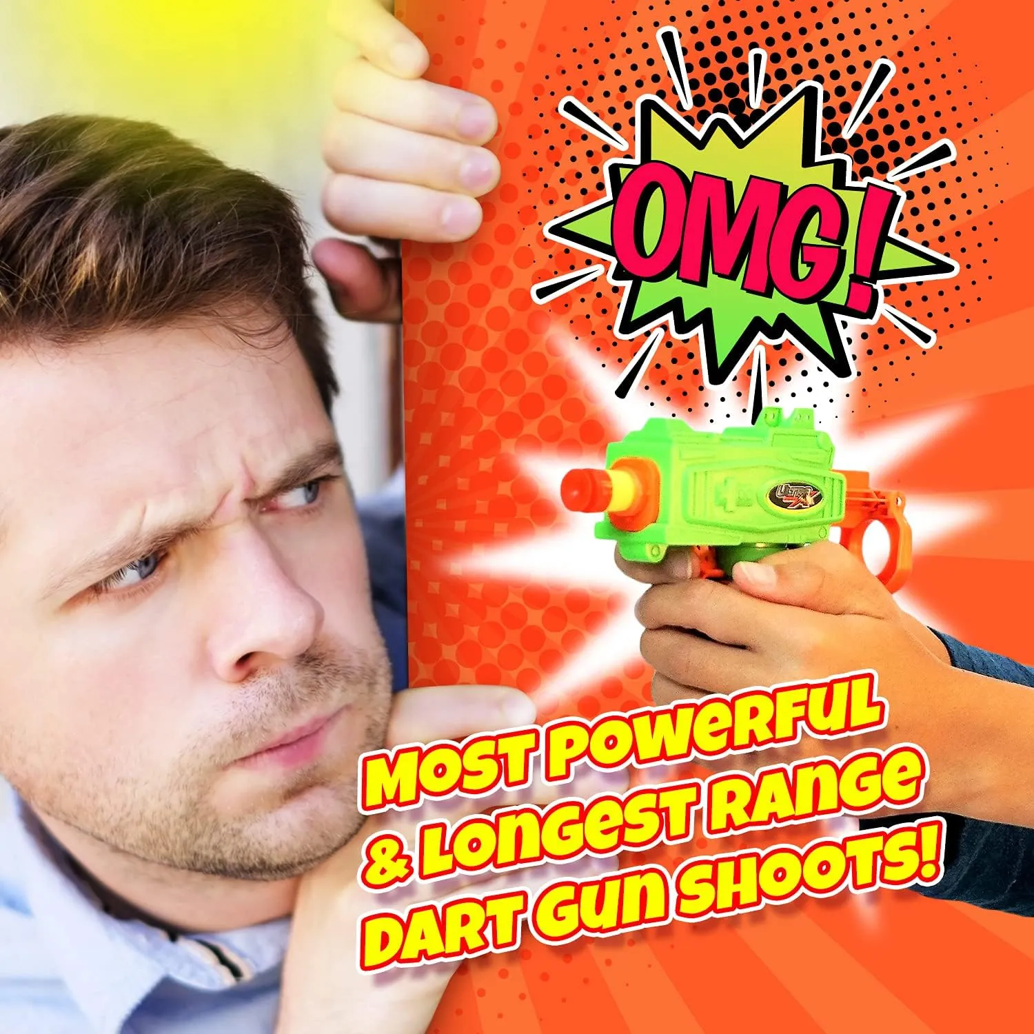 JA-RU Mini Foam Dart Gun Kids Toys (4 Toy Gun Pistol) w/ 5 Refill Soft Bullet Foam Darts. Toy Guns for Boys, Bulk, Birthday Favors & Party Supplies 5483-4p