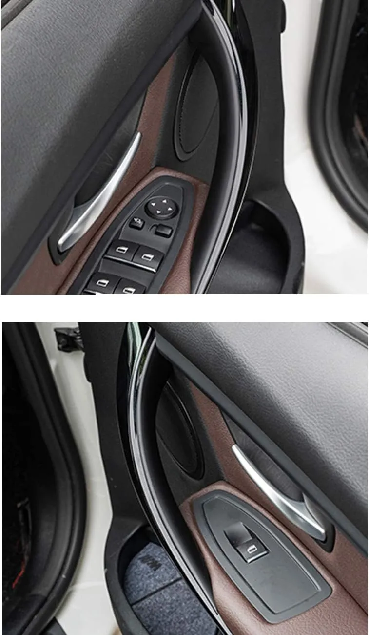 Jaronx 2PCS Door Handle Covers Compatible with BMW 3 Series 4 Series Driver Side &Passenger Side Door Pull Handle Covers (Compatible with BMW 320i,328i,330i,335i F30/F31 and 428i, 435i F32/F36)(Black)