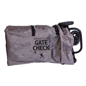 J.L Childress DELUXE Gate Check Bag for Single & Double Strollers - Premium Heavy-Duty Durable Air Travel Bag, Adjustable Shoulder Straps - Fits Most Single & Double Strollers, Grey