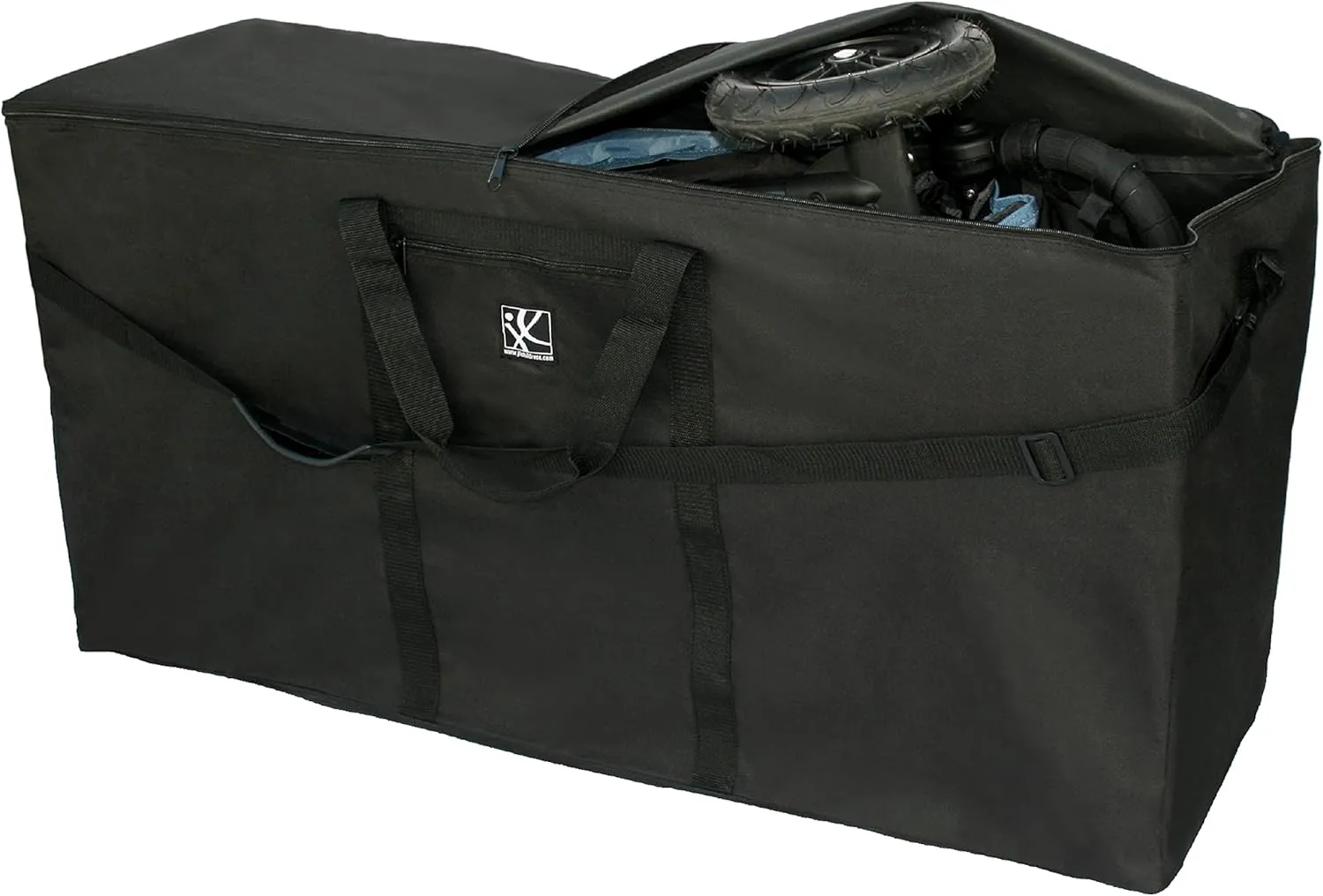 JL Childress Standard and Dual Stroller Travel Bag, Black,JE