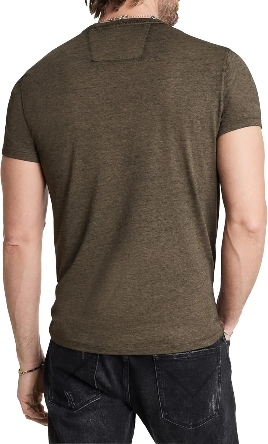 John Varvatos Men's Peace Embroidery Tee