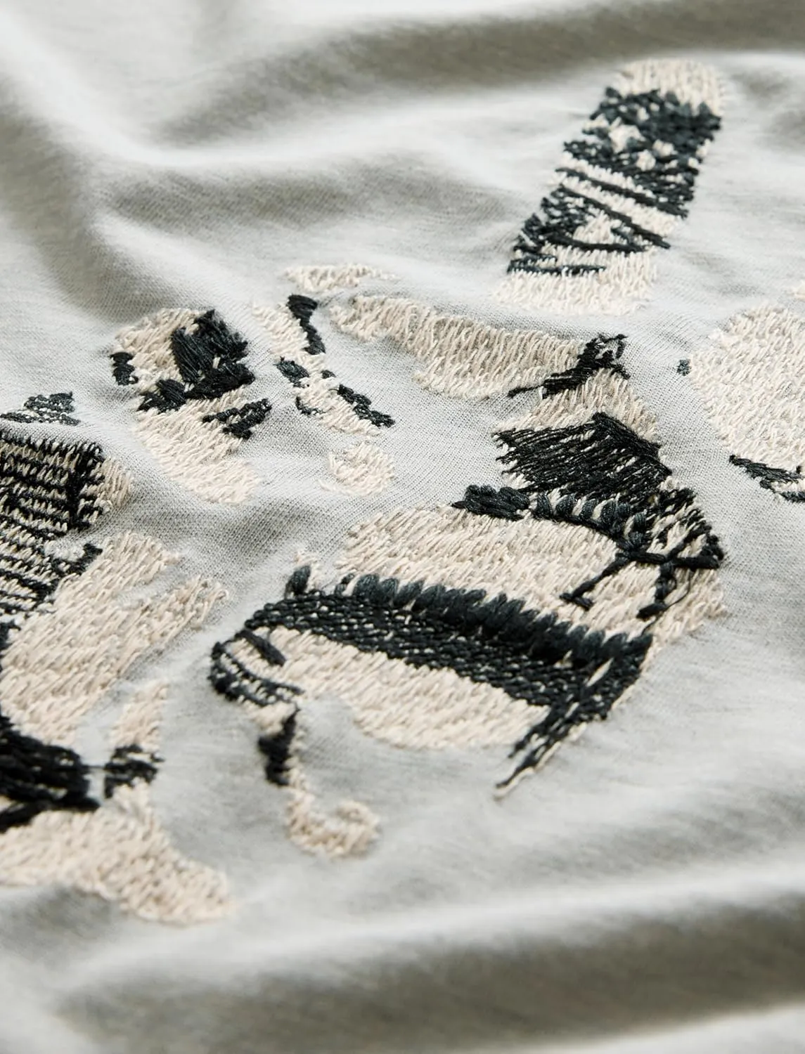 John Varvatos Men's Peace Embroidery Tee