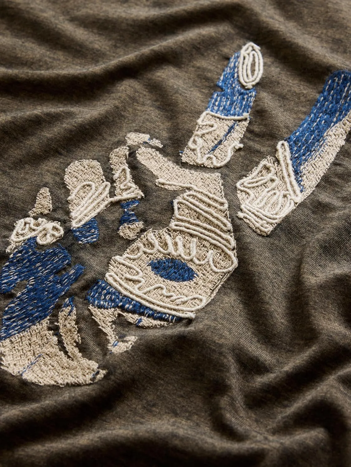 John Varvatos Men's Peace Embroidery Tee