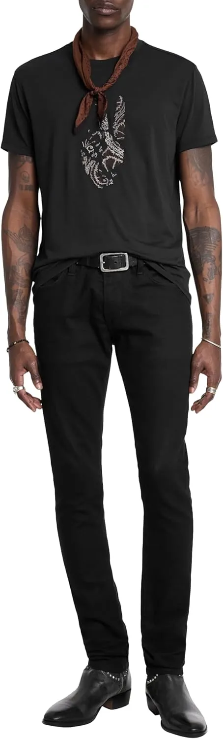 John Varvatos Men's Peace Embroidery Tee