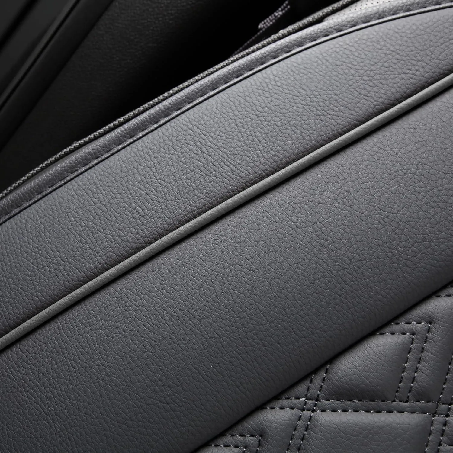 JOJOBAY Chevy Silverado Seat Covers,Leather Seat Covers for GMC Sierra,Custom Fit 2007-2026 1500 2500HD 3500HD Crew Double Extended Regular Cab,LT LZT RST(Rear Seat Covers,Black)