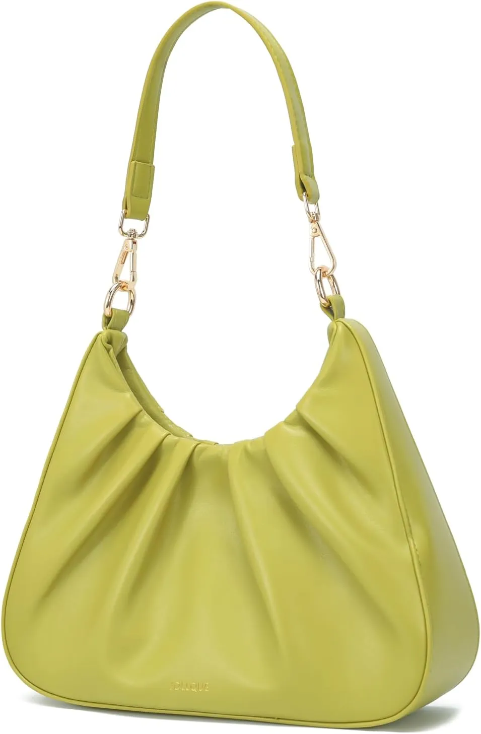 JOLLQUE Small Shoulder Bag for Women,Mini Leather Dumpling Tote Purse,Handbags Soft Ruched Cloud