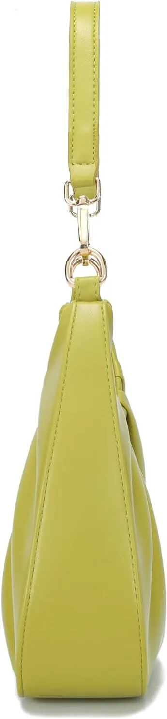 JOLLQUE Small Shoulder Bag for Women,Mini Leather Dumpling Tote Purse,Handbags Soft Ruched Cloud