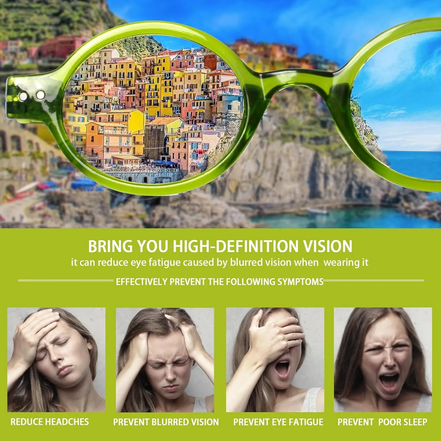 JOSCHOO 5 Pack Retro Round Reading Glasses Mini Small Comfortable Readers for Women Men (5 Mix Clour-8, 0.50)