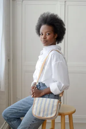 Joy Susan Women's Fashion Purse Kay Pencil Stripe Saddle Hand Bag Canvas