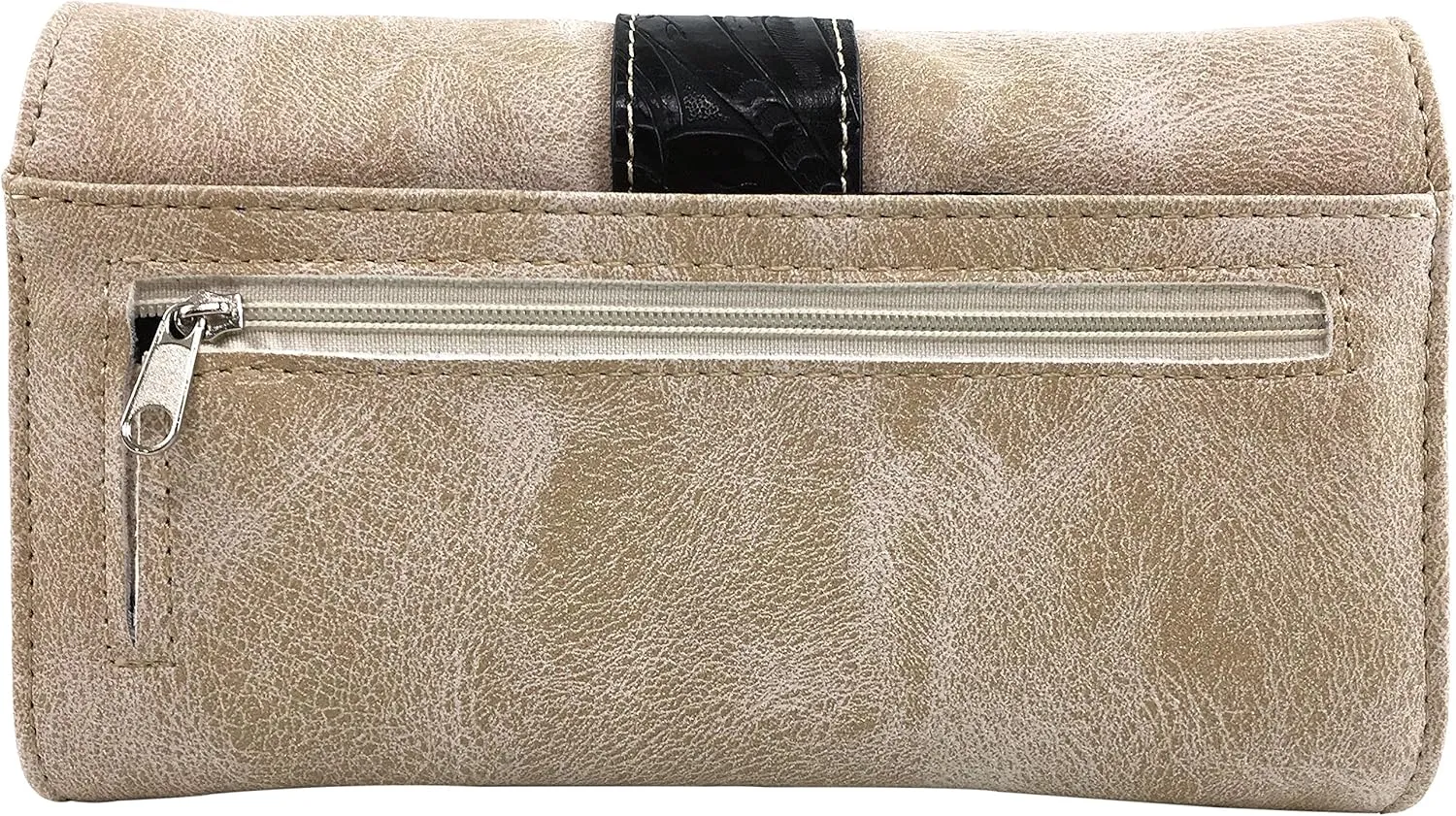 Justin West American Albino Floral Embroidery Buckle Shoulder Concealed Carry Handbag Purse