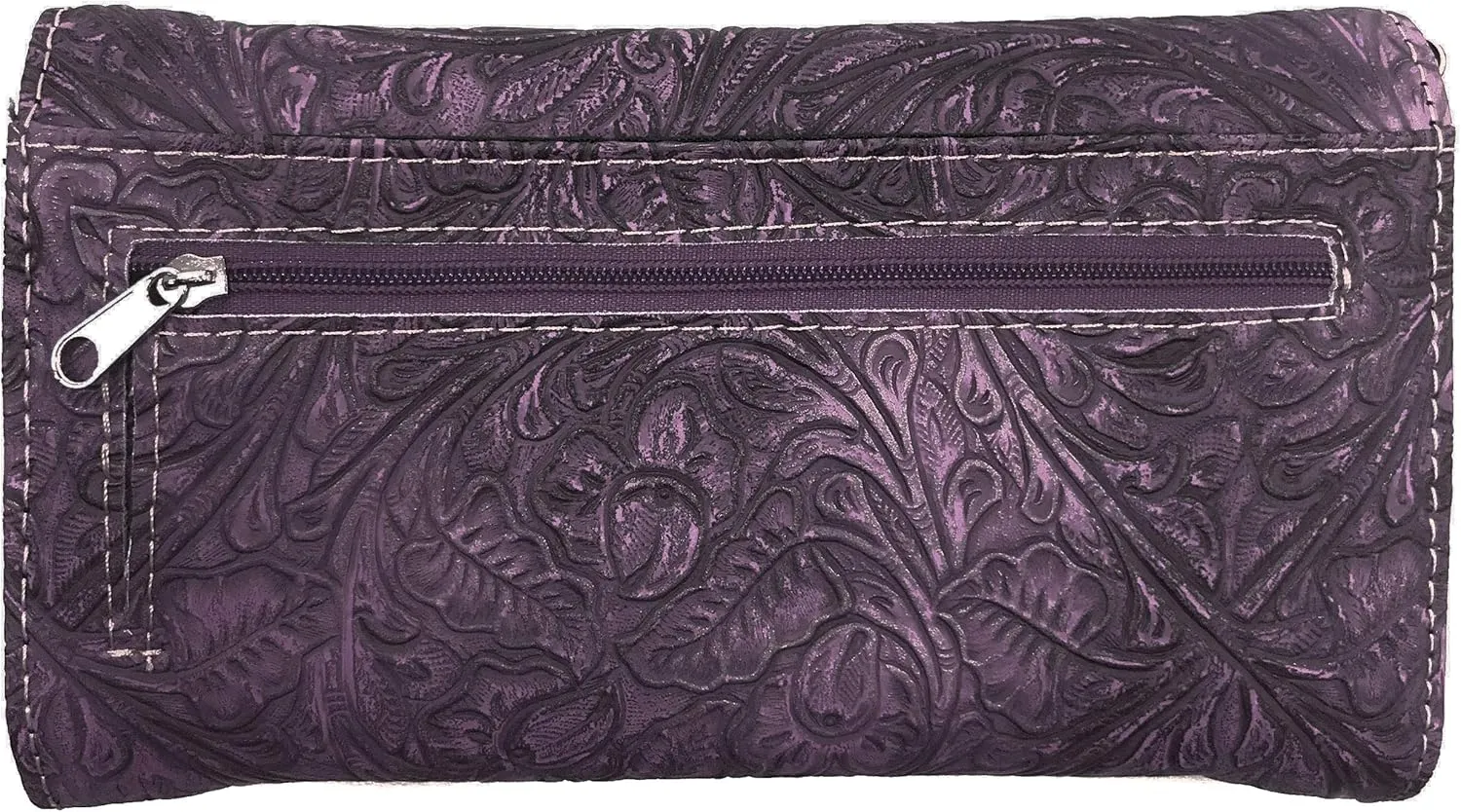 Justin West Clydesdale Tooled Leather Metal Stud Cross Conceal Carry Women Handbag Purse