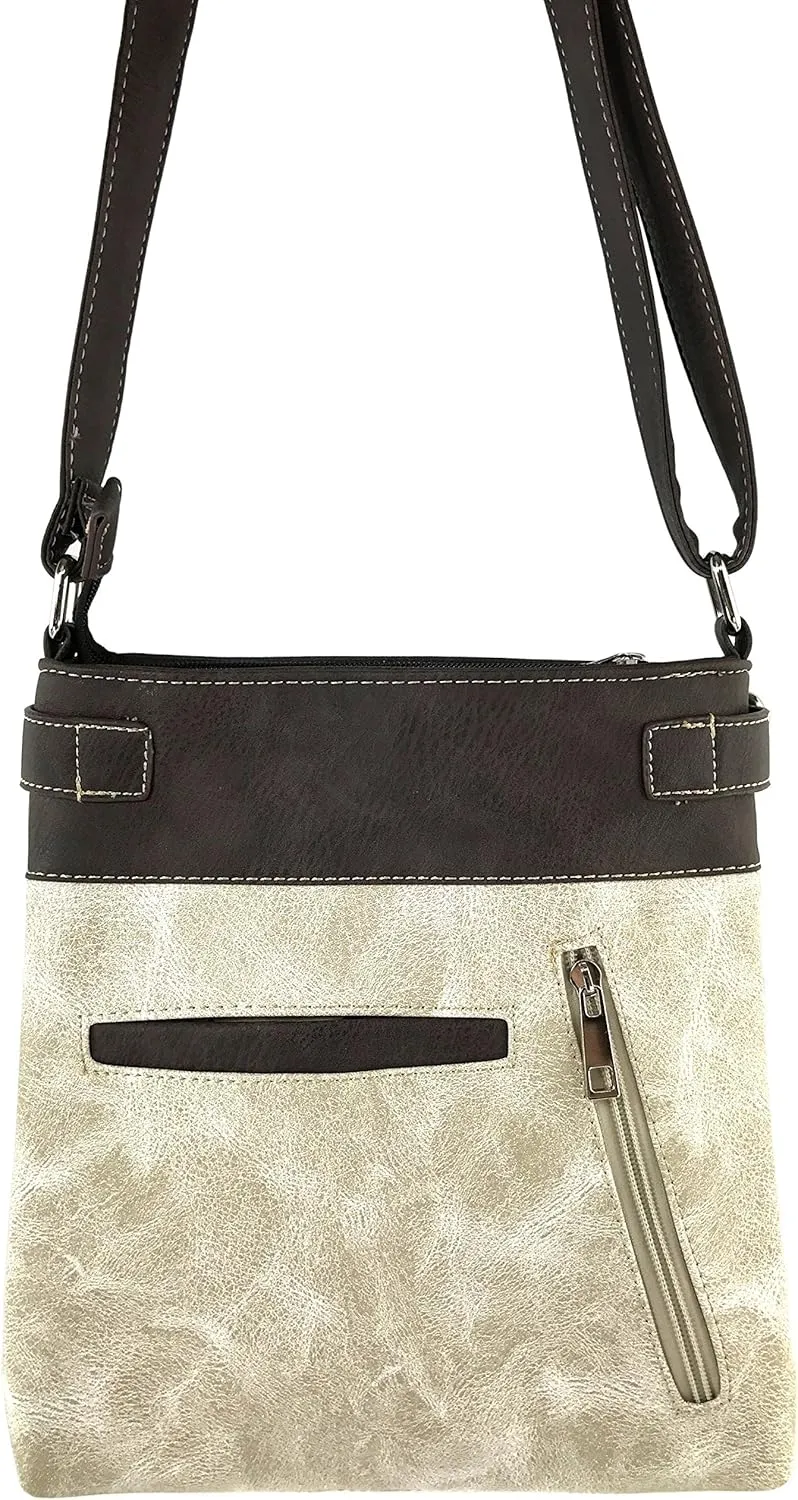 Justin West Concealed Carry Laser Cut Concho Cross Antique Embroidery Handbag