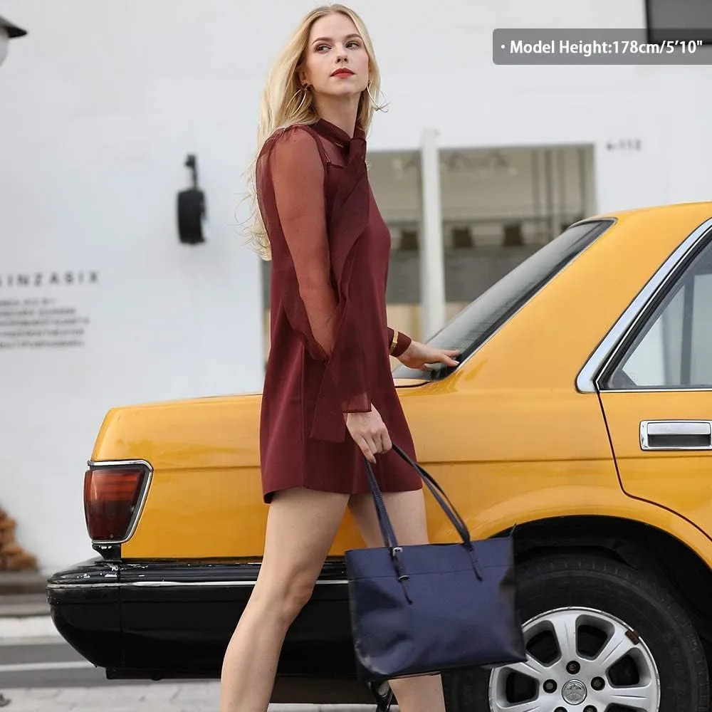 Kattee Vintage Genuine Leather Tote Shoulder Bag for Women Satchel Handbag with Top Handles