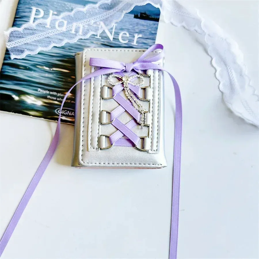 Kawaii Bow Mini Wallet for Women 💖✨ | Cute PU Leather Coin Purse in Y2K Style 🌈 | Adorable Casual Accessory 🎀
