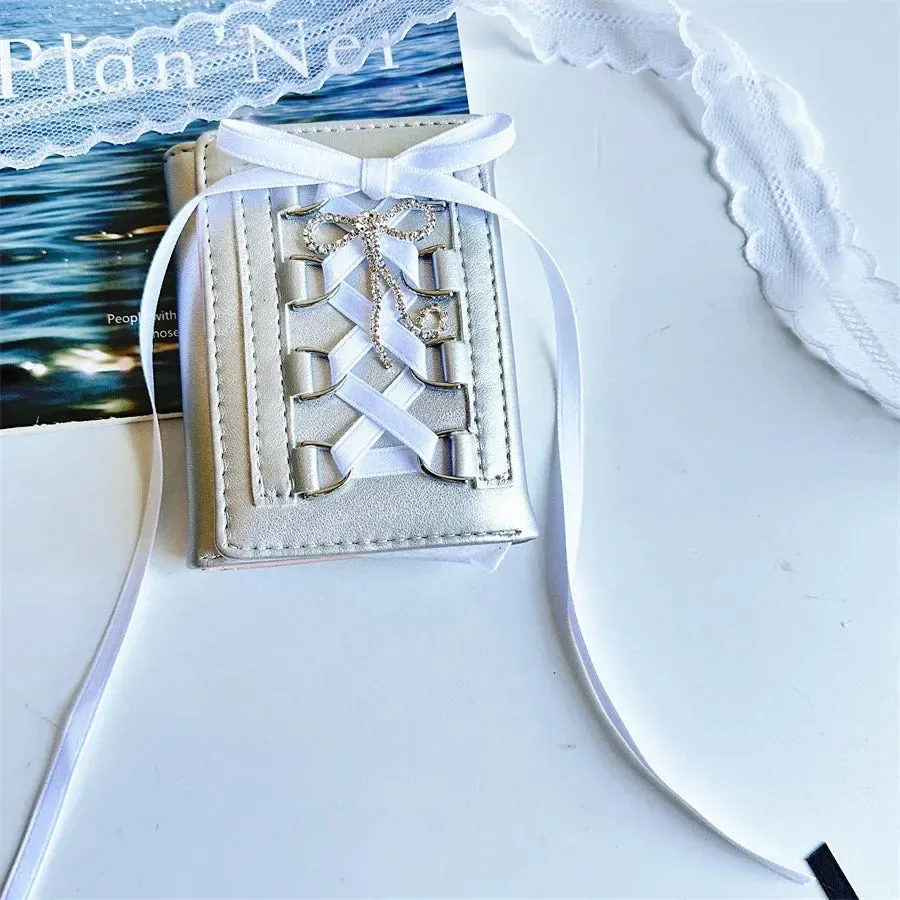 Kawaii Bow Mini Wallet for Women 💖✨ | Cute PU Leather Coin Purse in Y2K Style 🌈 | Adorable Casual Accessory 🎀