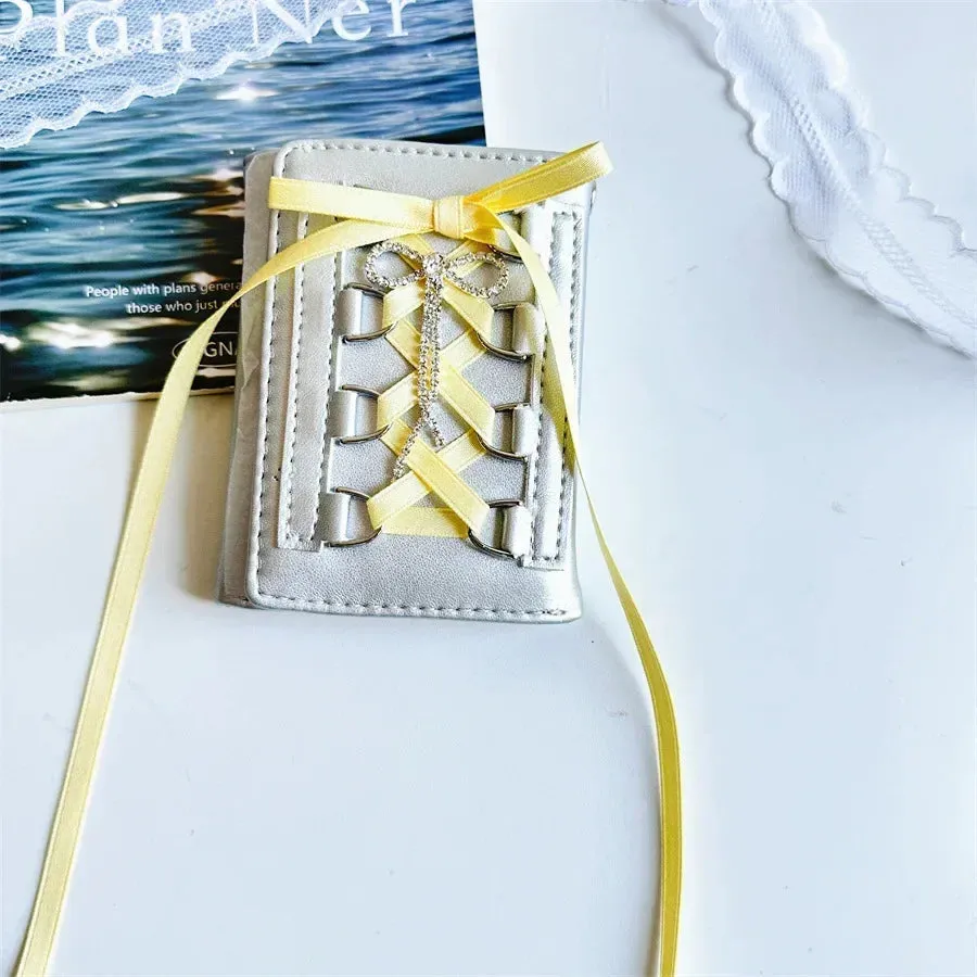 Kawaii Bow Mini Wallet for Women 💖✨ | Cute PU Leather Coin Purse in Y2K Style 🌈 | Adorable Casual Accessory 🎀