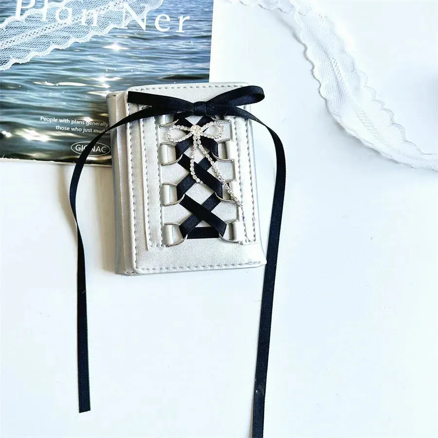 Kawaii Bow Mini Wallet for Women 💖✨ | Cute PU Leather Coin Purse in Y2K Style 🌈 | Adorable Casual Accessory 🎀