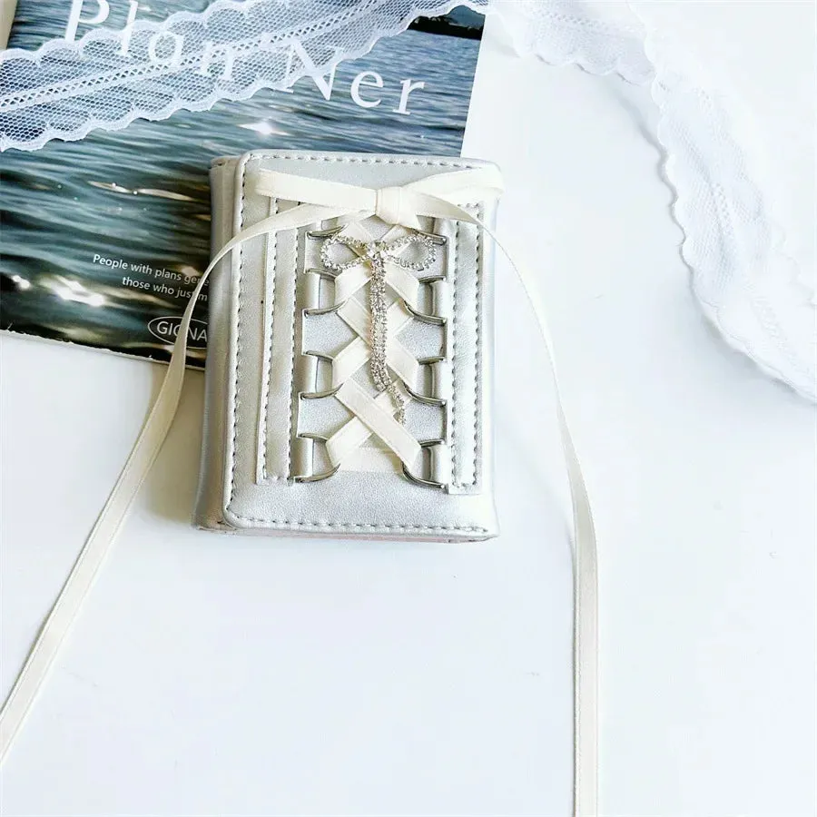 Kawaii Bow Mini Wallet for Women 💖✨ | Cute PU Leather Coin Purse in Y2K Style 🌈 | Adorable Casual Accessory 🎀