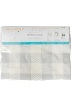 Kimberbell Buffalo Check Tote - 17" x 15"